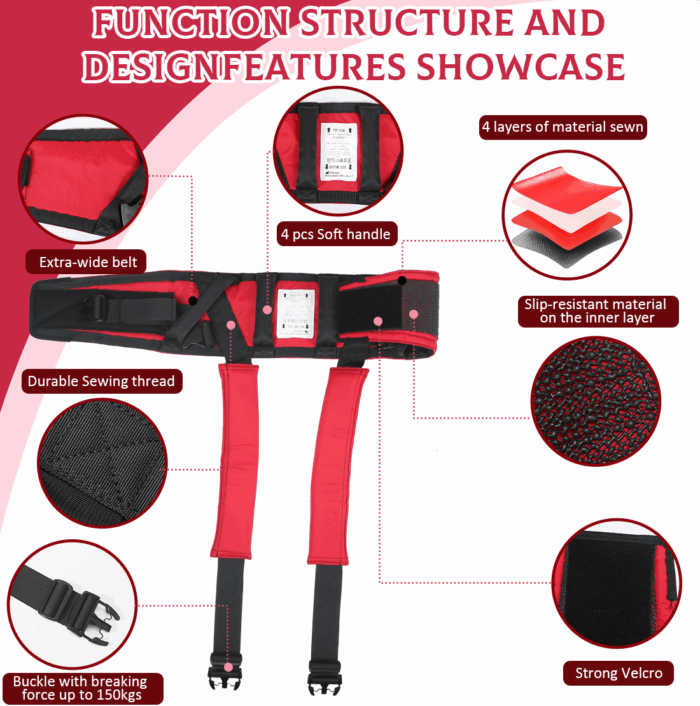 Support Gait Belt with Leg Support - Image 4